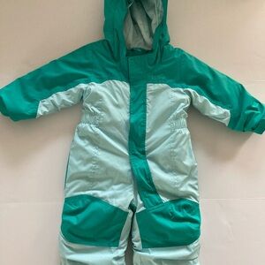 L.L. Bean Teal and White Snowsuit